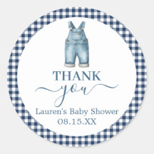 Un Pegatina redondo de Baby Shower de los Jeans Az