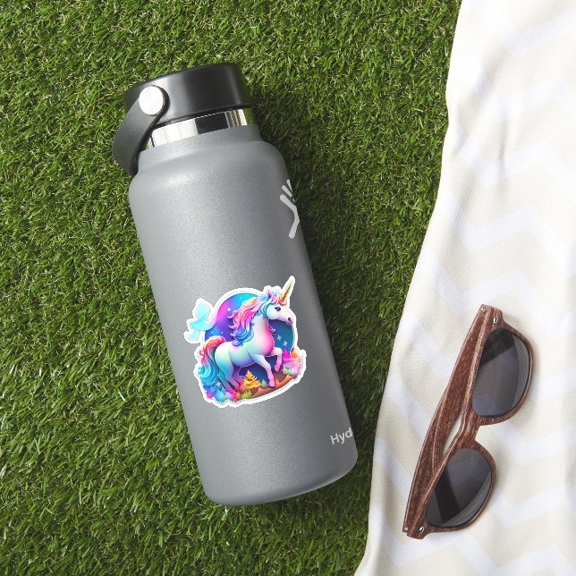Un Pegatina unicornio encantador (HydroFlask Insitu)