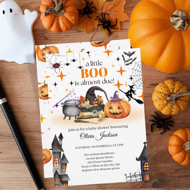 un pequeño boo de ducha de bebé invitaciones a la  (Subido por el creador)
