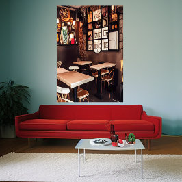 Un pequeño café | Poster de arte de IA