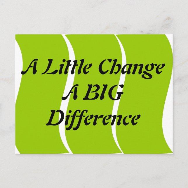 Un pequeño cambio una gran tarjeta postal (Anverso)