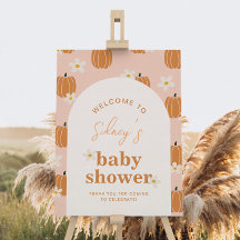 Un pequeño cartel de bienvenida de Baby Shower par