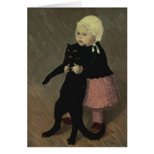 Un pequeño chica con un gato, 1889