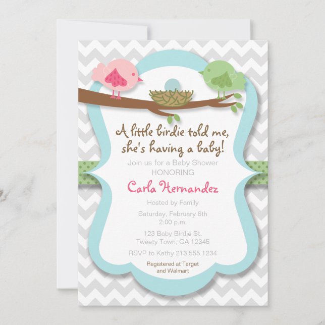 Un pequeño chirrido me dijo la invitación de Baby (Anverso)
