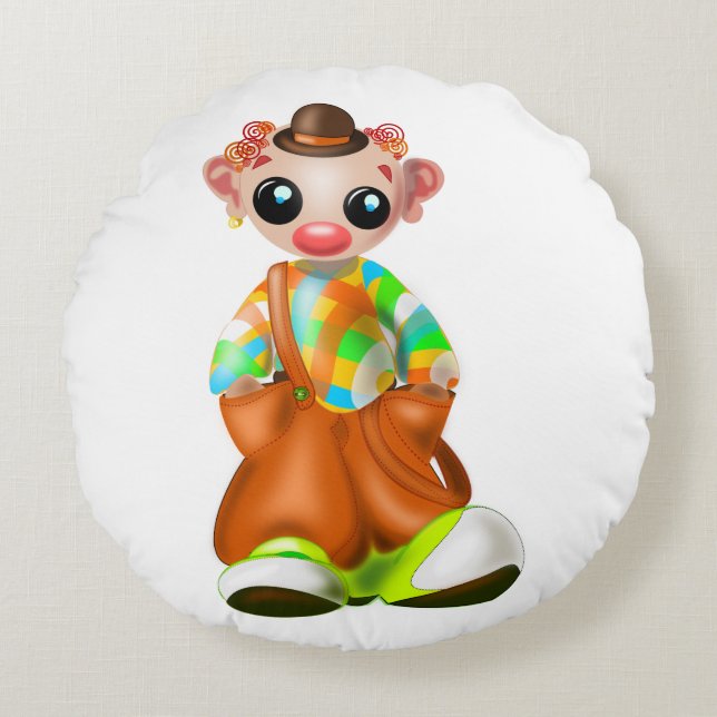 Un pequeño circo de almohada redondeada de payaso (Anverso)