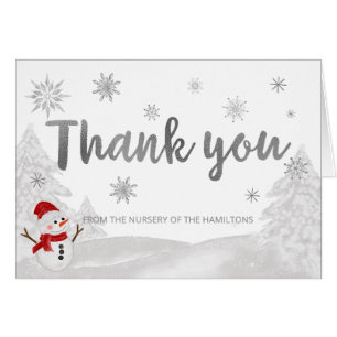 Un pequeño copo de nieve Gray Baby Shower Gracias