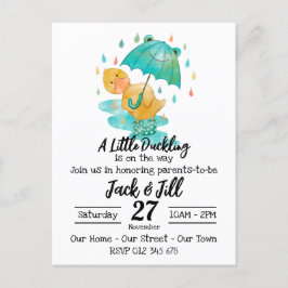 Un pequeño duckling está en camino a la invitación