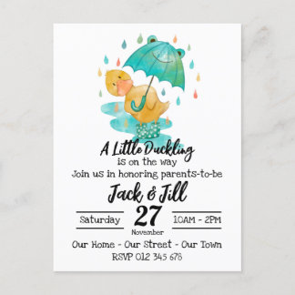 Un pequeño duckling está en camino a la invitación