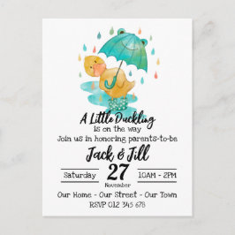 Un pequeño duckling está en camino a la invitación