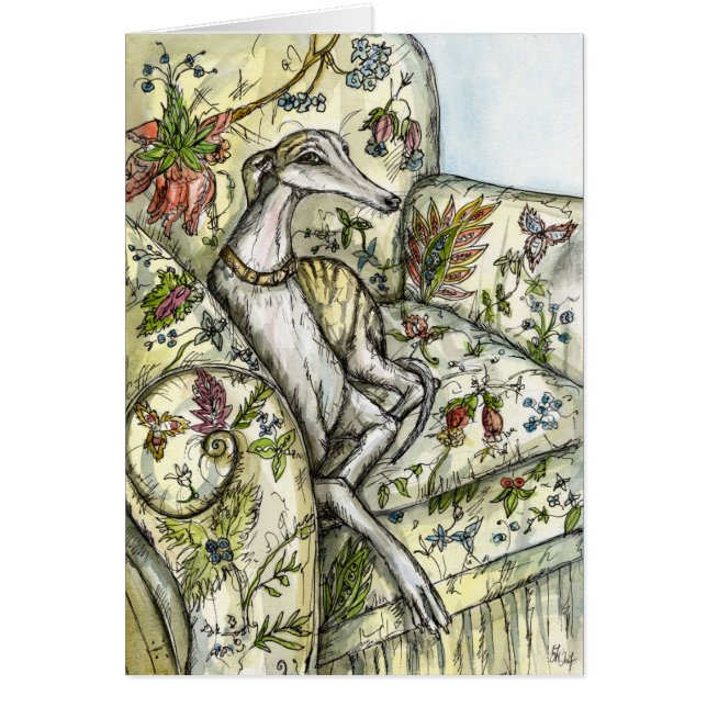 Un pequeño ilustracion del arte de Whippet Que se (Frente)