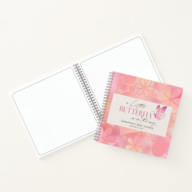 Un pequeño libro de Baby Shower sobre mariposas (Interior)