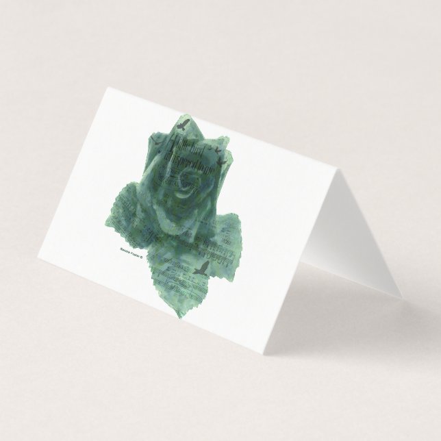 Un Pequeño Pájaro Me Dijo Una Tarjeta De Rosa (Anverso)