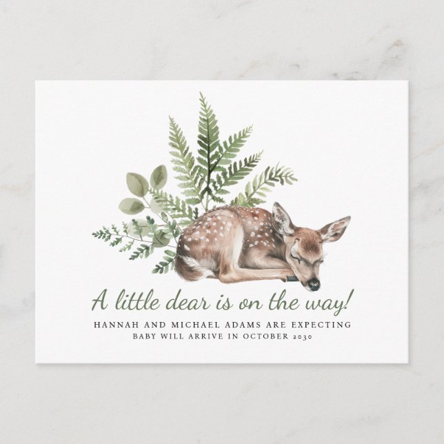 Un pequeño querido está en camino Anuncio de embar (Anverso)