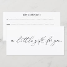 un pequeño regalo para ti Certificado de regalo