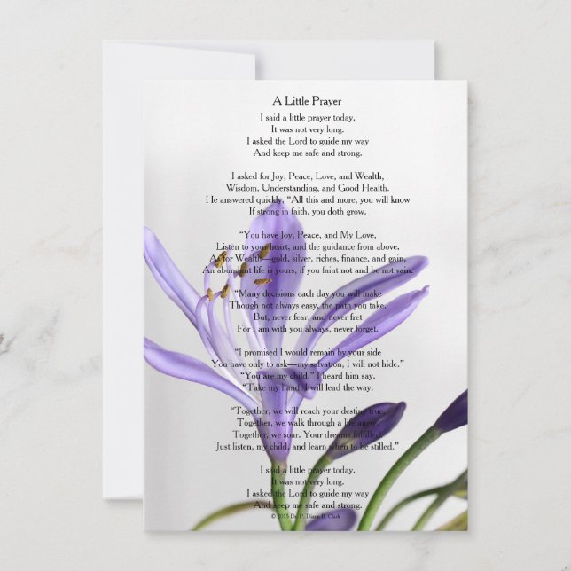 "Un pequeño rezo" (Anverso)