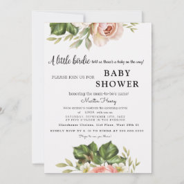 ¡Un pequeño Rosa está en camino! Invitación de Bab