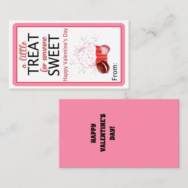 UN PEQUEÑO TRATAMIENTO PARA UNA TARJETA DE VALENTI (Anverso / Reverso)