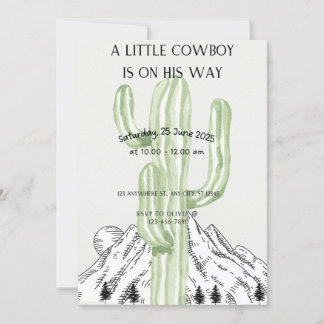 Un pequeño vaquero está en camino, Invitación para