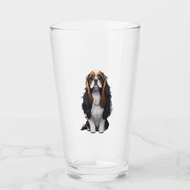 Un perro lindo Rey Charles Spaniel (Anverso)