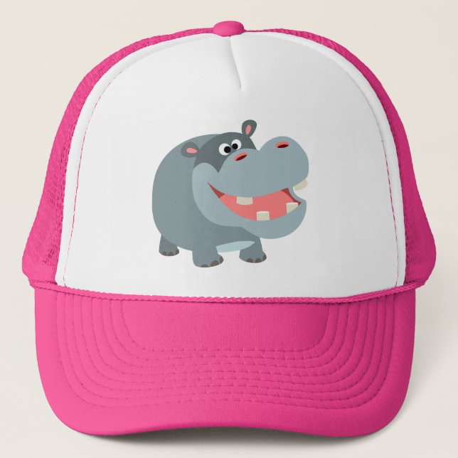 Un Personalizado sonriente y agudo Gorra de Hippo (Anverso)