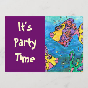 Un pescado dos invitaciones del fiesta de los