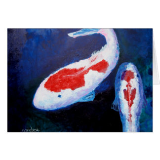 Un pescado, tarjeta de dos pescados