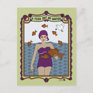 Un pez fuera del agua_A_ postal