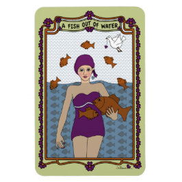 Un pez fuera del imán refrigerador Water_A_4x6