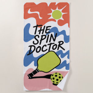 Un Pickleball Divertido La Toalla De Playa De Spin