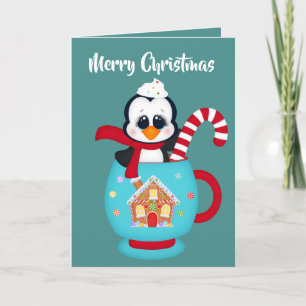 Un pingüino de cacao Navidad lindo añada mensaje