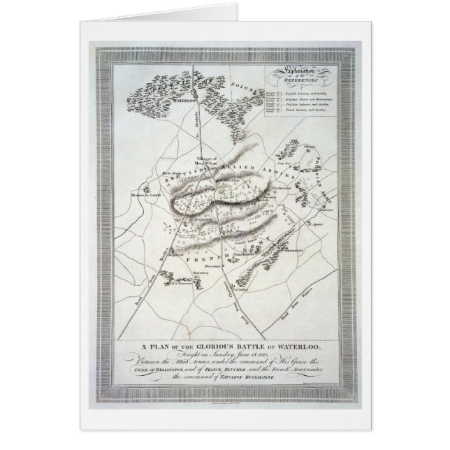 Un plan de la batalla de Waterloo gloriosa (Frente)