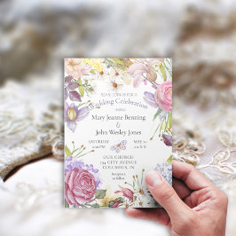 Un poco de Boho Floral Sunny Wedding Invitación