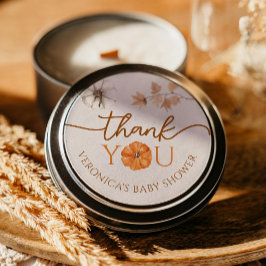 Un poco de calabaza Baby Shower Gracias Pegatinas