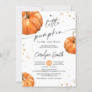 Un poco de calabaza cayó en la invitación de Baby 