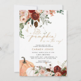 Un poco de calabaza cayó en la invitación de Baby 