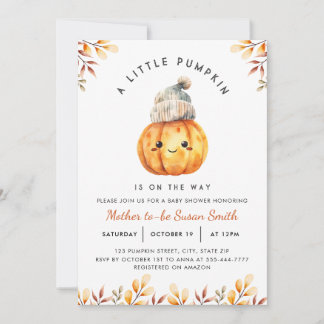 Un poco de calabaza cayó en la invitación de Baby 