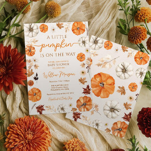 Un poco de calabaza Invitación mínima a Baby Showe
