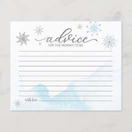 Un poco de copo de nieve tarjetas de consejo de Ba