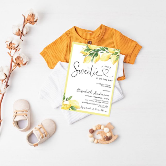 Un poco de dulce invitación a Baby Shower de limón (Subido por el creador)