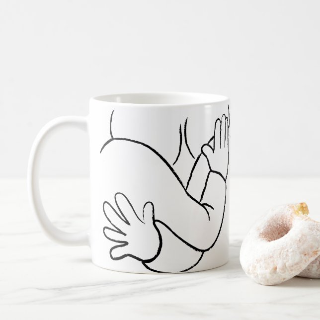 Un poco de empatía clásica taza de café blanco (Con donut)