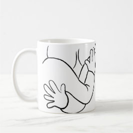 Un poco de empatía clásica taza de café blanco