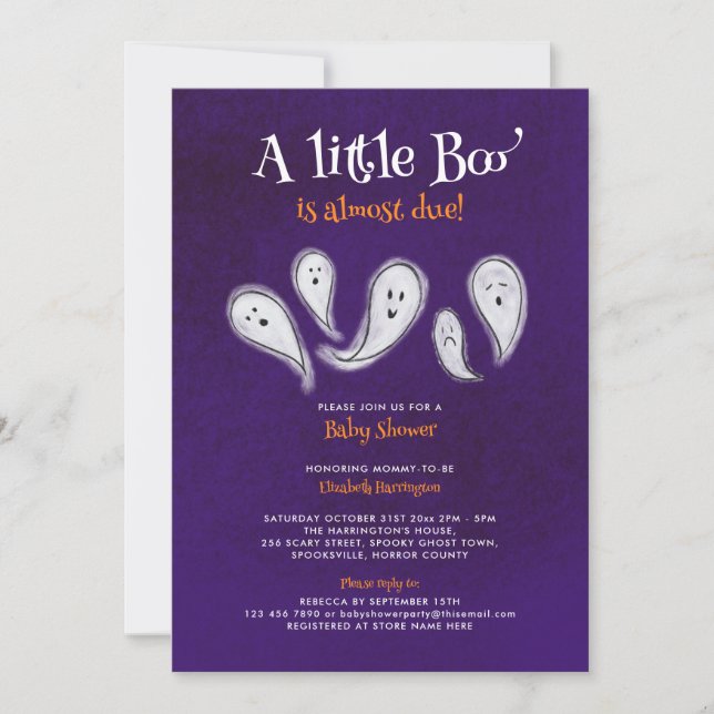Un poco de invitación a Baby Shower (Anverso)