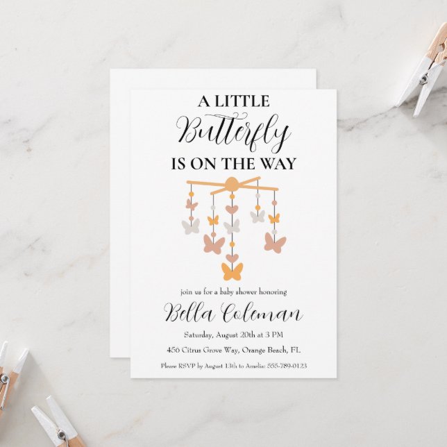 un poco de invitaciones para una ducha de bebé con (Anverso/Reverso In Situ)