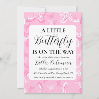 un poco de invitaciones para una ducha de bebé con