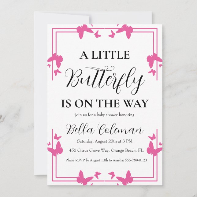 un poco de invitaciones para una ducha de bebé con (Anverso)