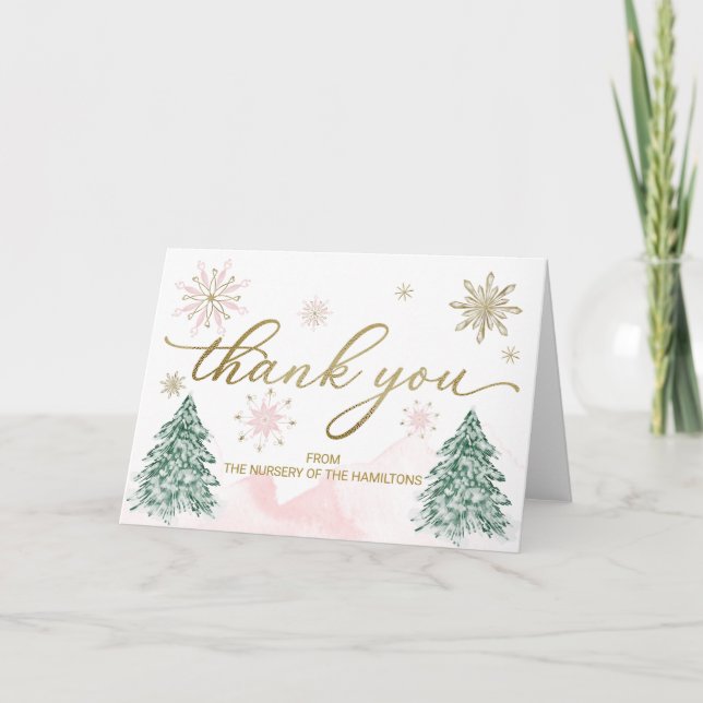 Un poco de tarjeta de agradecimiento de Baby Showe (Anverso)