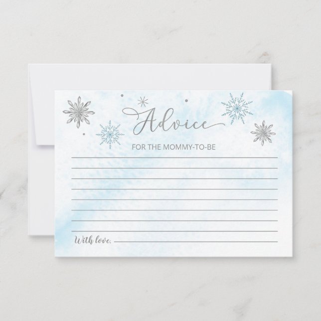 Un poco de tarjetas de consejos de Baby Shower azu (Anverso)