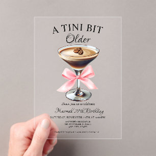 Un poco más viejo Martini Invitación al cumpleaños