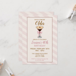 Un poco más viejo Martini Invitación al cumpleaños