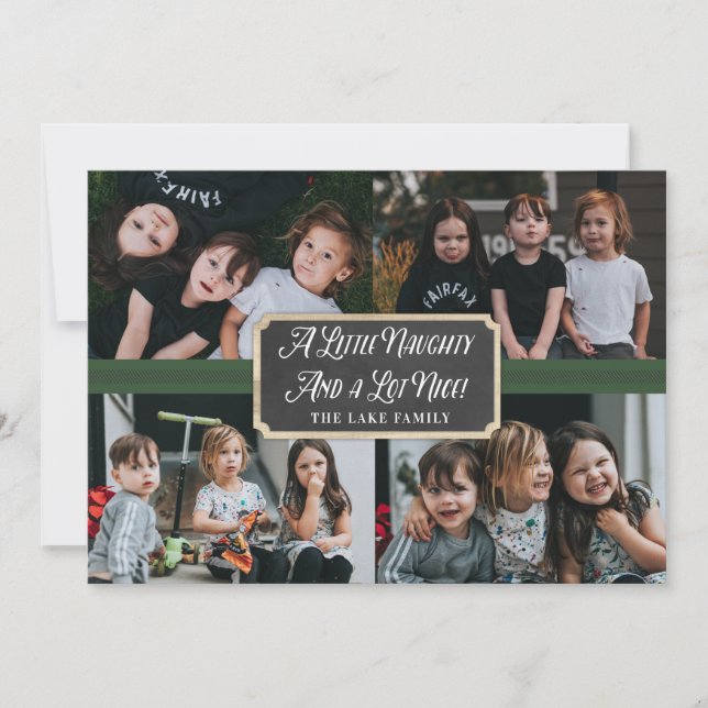 Un poco traviesa y una muy buena tarjeta de festiv (Anverso)